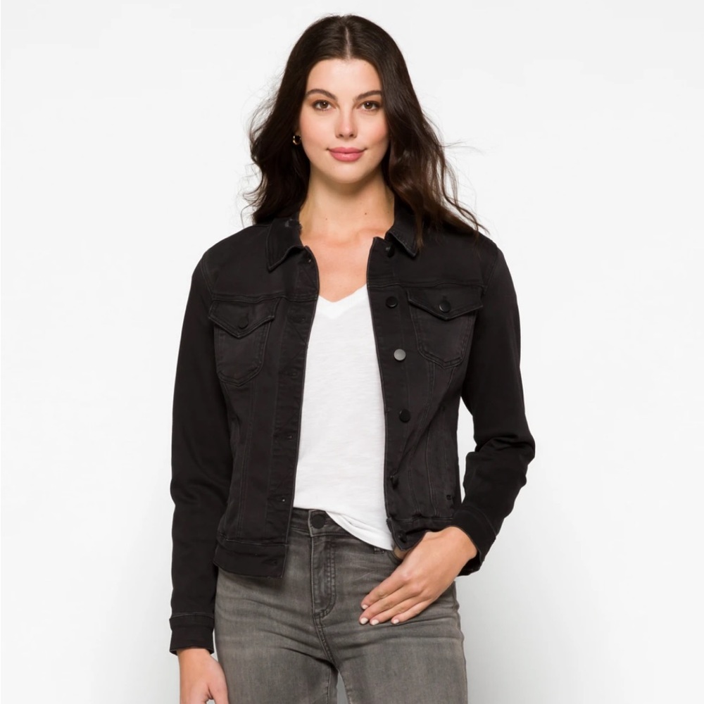 NWT Prosperity Jolene Stretch Black Denim Jacket